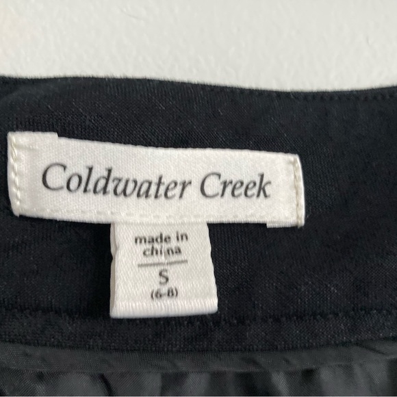 Coldwater Creek A-line Black Linen Skirt. Size 6-8. - Picture 2 of 3